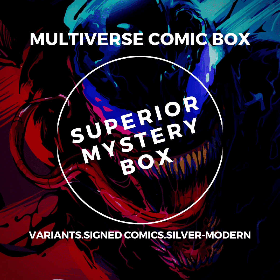 superior comic book mystery box spiderman booth